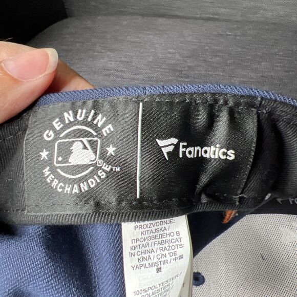 Houston Astros Fanatics SnapBack Hat Cap Blue Script Embroidered MLB Baseball - Picture 8 of 11